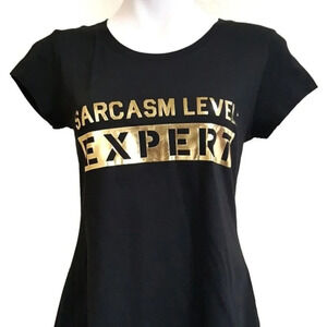 WOUND UP | NWOT Sarcasm Level Expert Black Size Juniors Large
